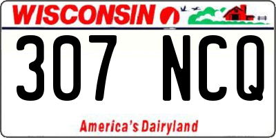WI license plate 307NCQ