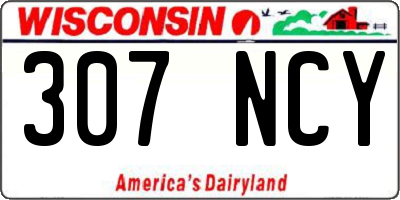 WI license plate 307NCY