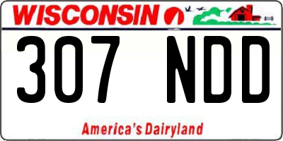 WI license plate 307NDD
