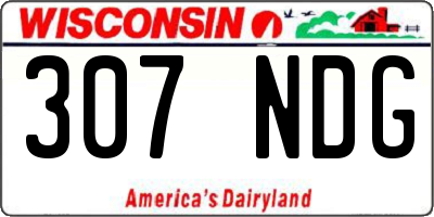 WI license plate 307NDG