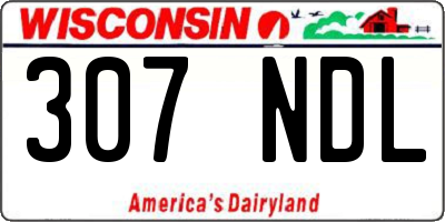 WI license plate 307NDL