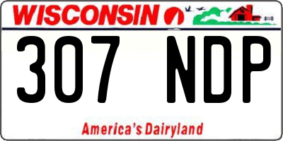 WI license plate 307NDP