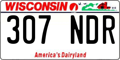 WI license plate 307NDR