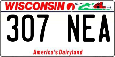 WI license plate 307NEA