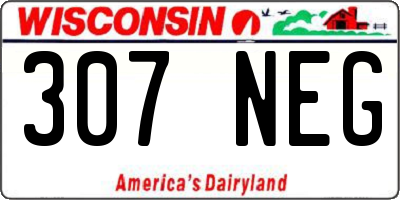 WI license plate 307NEG