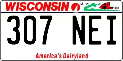 WI license plate 307NEI