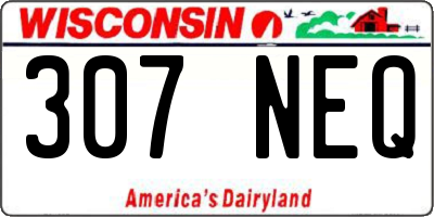 WI license plate 307NEQ