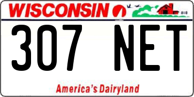 WI license plate 307NET