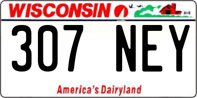 WI license plate 307NEY