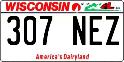 WI license plate 307NEZ