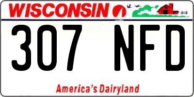 WI license plate 307NFD