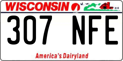 WI license plate 307NFE