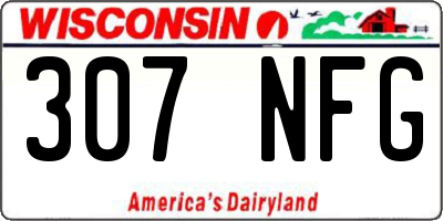 WI license plate 307NFG