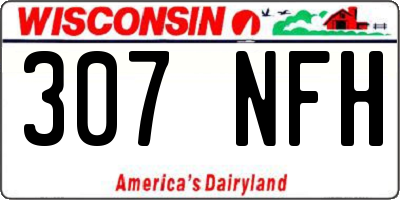 WI license plate 307NFH