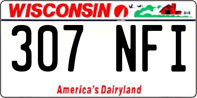 WI license plate 307NFI