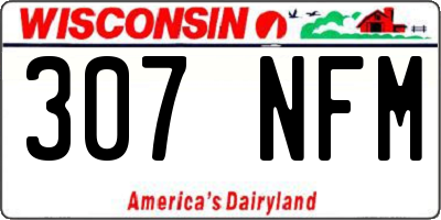 WI license plate 307NFM