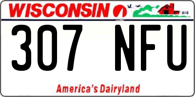 WI license plate 307NFU