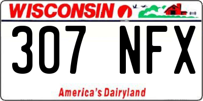 WI license plate 307NFX