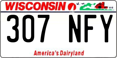 WI license plate 307NFY
