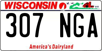 WI license plate 307NGA