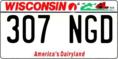 WI license plate 307NGD