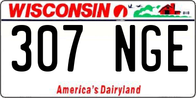 WI license plate 307NGE