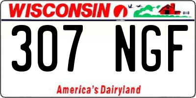 WI license plate 307NGF