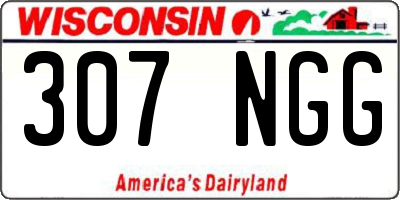 WI license plate 307NGG