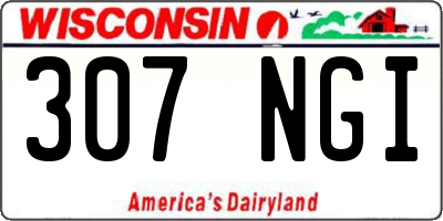 WI license plate 307NGI