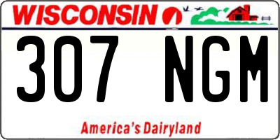 WI license plate 307NGM