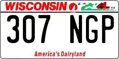 WI license plate 307NGP