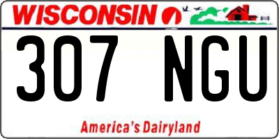 WI license plate 307NGU