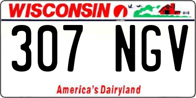 WI license plate 307NGV