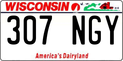 WI license plate 307NGY