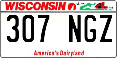WI license plate 307NGZ