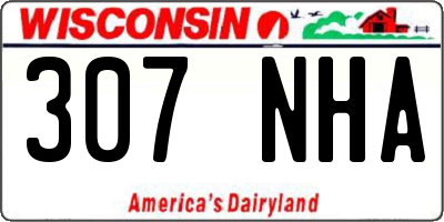 WI license plate 307NHA