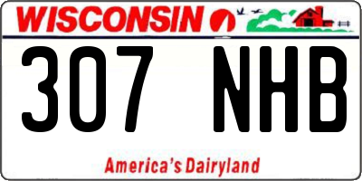 WI license plate 307NHB