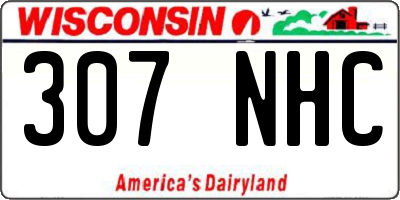 WI license plate 307NHC