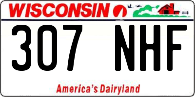 WI license plate 307NHF