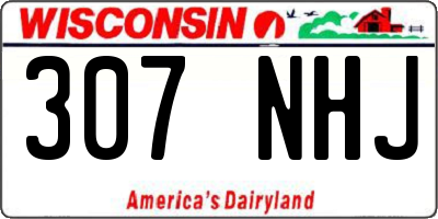 WI license plate 307NHJ