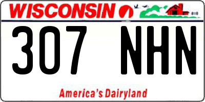 WI license plate 307NHN