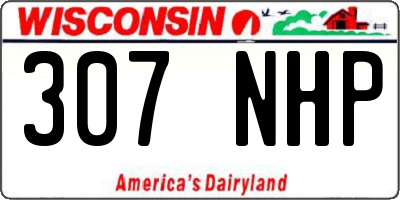 WI license plate 307NHP