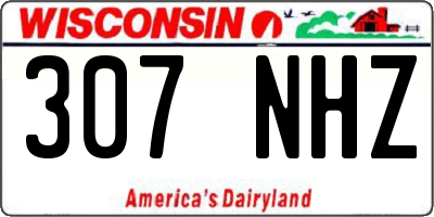 WI license plate 307NHZ