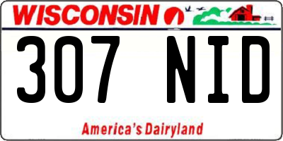 WI license plate 307NID