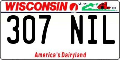 WI license plate 307NIL