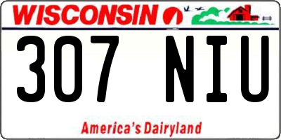WI license plate 307NIU