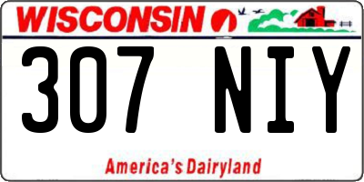 WI license plate 307NIY