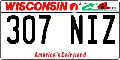 WI license plate 307NIZ