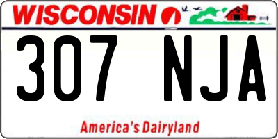 WI license plate 307NJA
