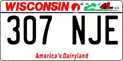 WI license plate 307NJE
